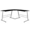 Emma and Oliver L-Shaped Computer Corner Glass Desk, Gaming Desk, Home Office Corner Desk